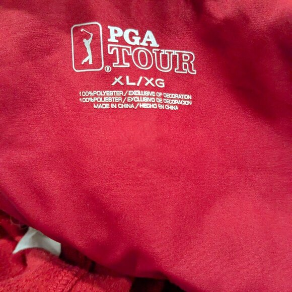 PGA Tour Men's Fleece Zipper Jacket, Size XL, Red, Pockets, Layering Piece - Picture 3 of 16